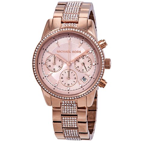 michael kors silver watch with crystals|michael kors ritz watch.